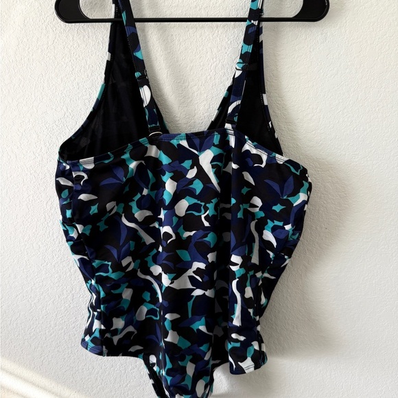 Serra Blue and White One Piece Swimwear Classic Design - Picture 8 of 11